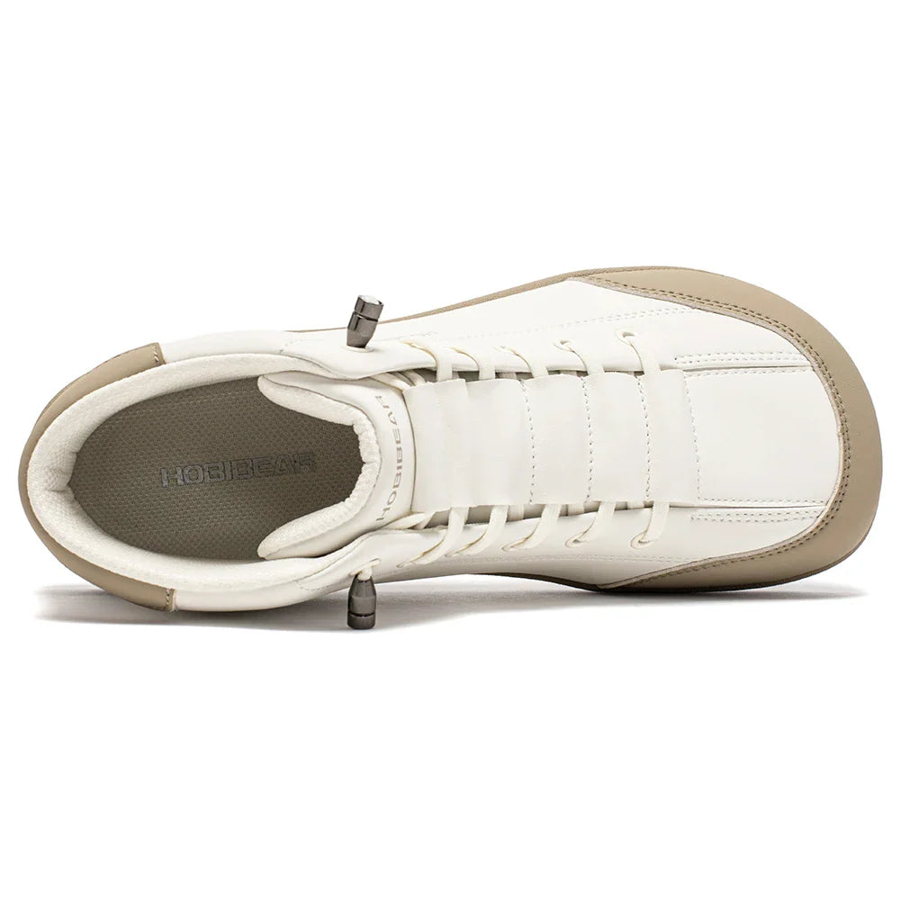 HOBIBEAR Mid-Top Barefoot Shoes — Wide-Toe Ankle Boots for Men & Women, Outdoor Non-Slip Artificial Leather Shoes