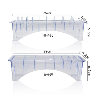 8/10 Pcs Hair Clipper Guards Stand Case Holder - Transparent Hair Clipper Limit Comb Holder for Hair Cutting Guide Comb