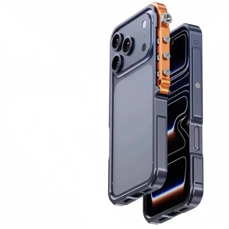 Aluminum Metal Frame iPhone Bumper Case - Luxury Alloy Protective Cover with Easy Disassembly
