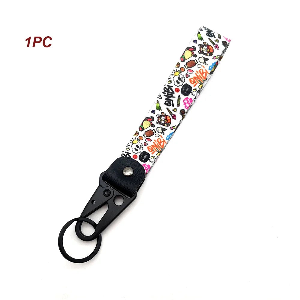 JDM Car Keychain Key Tag – Personality Spring Clip Lanyard for Racing, Modified Nylon Motorcycle & Auto Key Holder Accessories