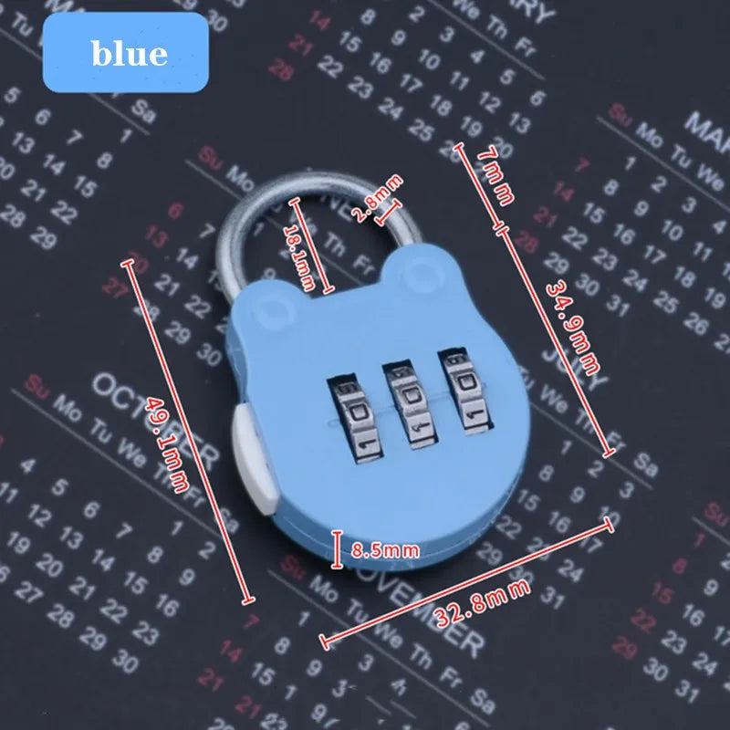 KK&FING 3-Digit Combination Padlock – Luggage, Gym Locker, and Drawer Safe Lock for Travel and Security