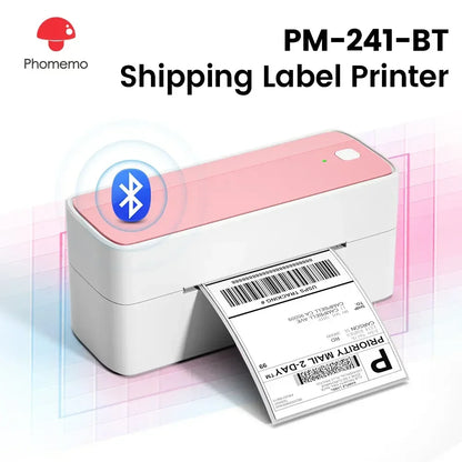 Phomemo 241 Bluetooth Thermal Label Printer – Wireless 4x6 Shipping Label Printer Compatible with iPhone, Android, Mac & Windows