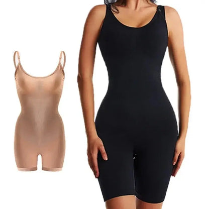 Seamless Women’s Bodysuit Shapewear – Butt Lifter & Waist Trainer with Strappy Back, Chest Enhancing Corset Underwear
