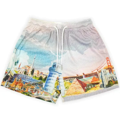 Kinetic Mesh Gym Shorts - Unisex Casual Fitness & Workout Shorts for Summer Sports