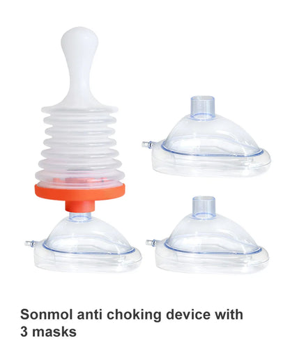 First Aid Anti-Choking Rescue Device for Adults and Kids - Automatic Airway Assist Emergency Kit with 3 Size Masks