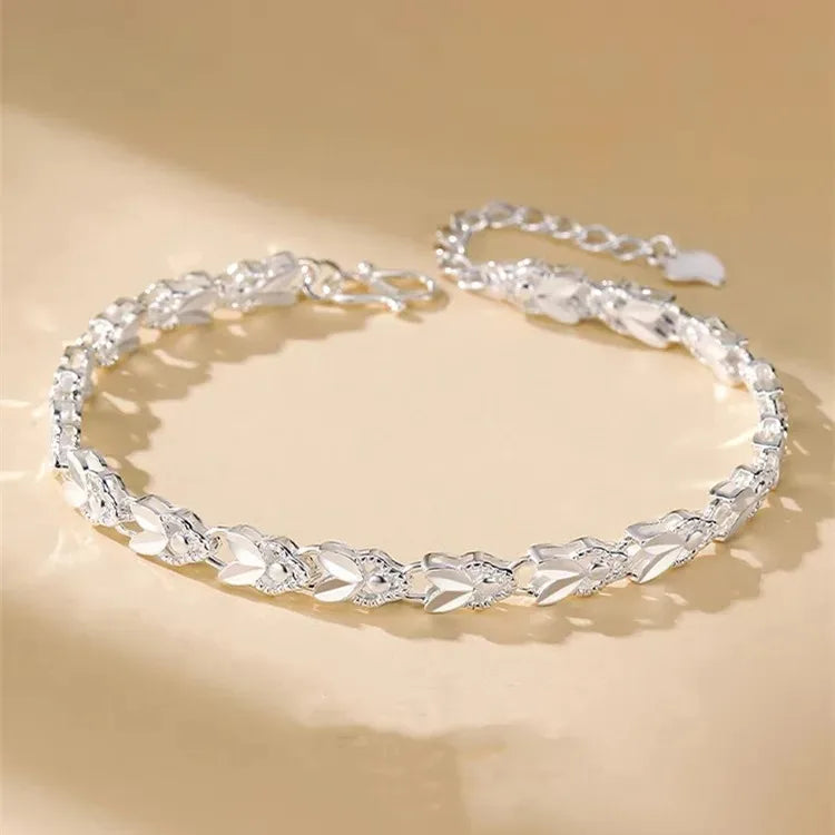 Fine 925 Sterling Silver Chain Bracelet – Solid Charm Jewelry for Women & Men, Party, Wedding & Fashion Gift