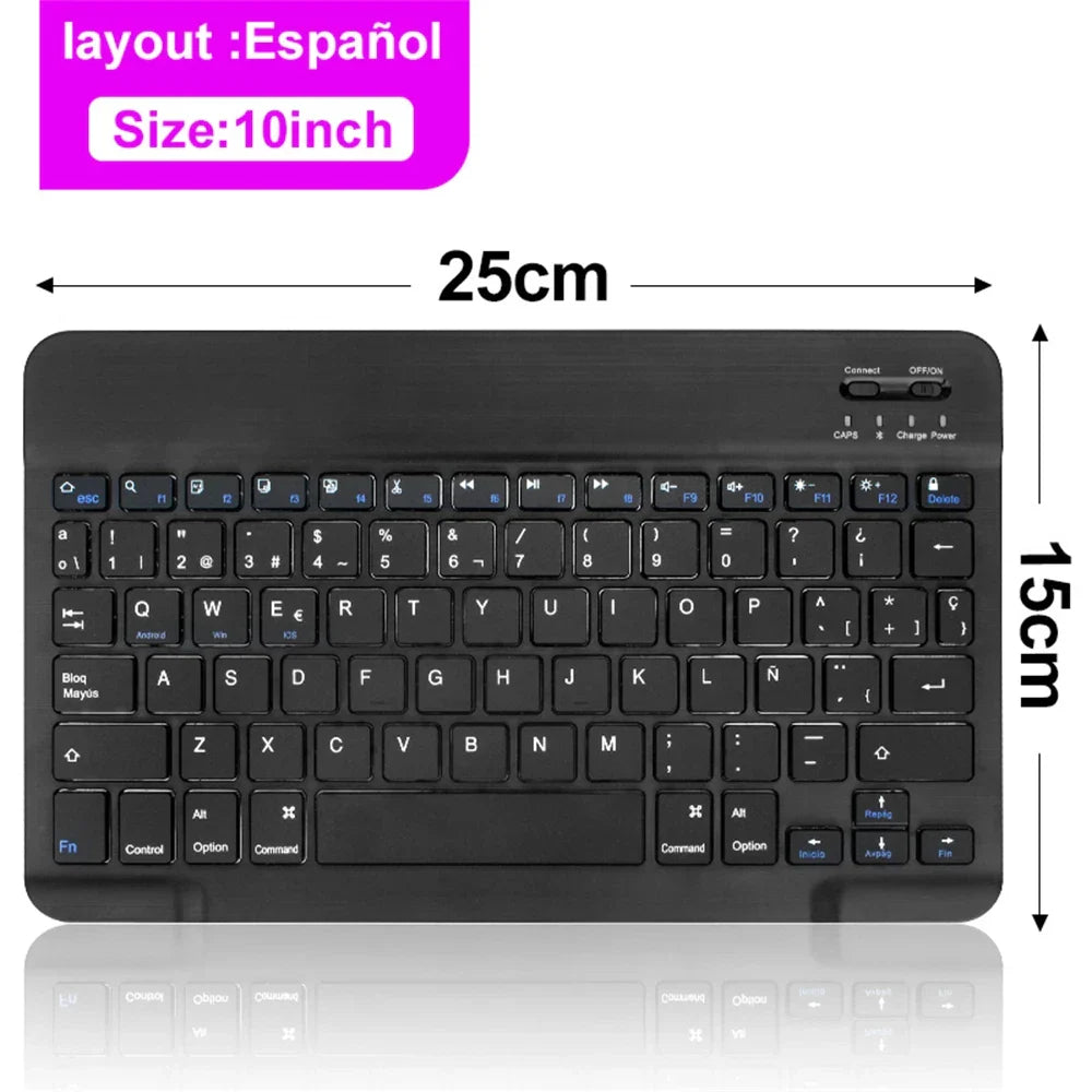 Bluetooth Wireless Keyboard & Mouse Set – Multi-Language Support for iOS, Android, Windows, iPad & Tablets