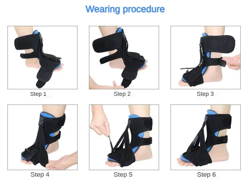 Adjustable Night Splint for Plantar Fasciitis – Soft Foot Drop Brace & Achilles Tendon Stretcher for Pain Relief and Sleep
