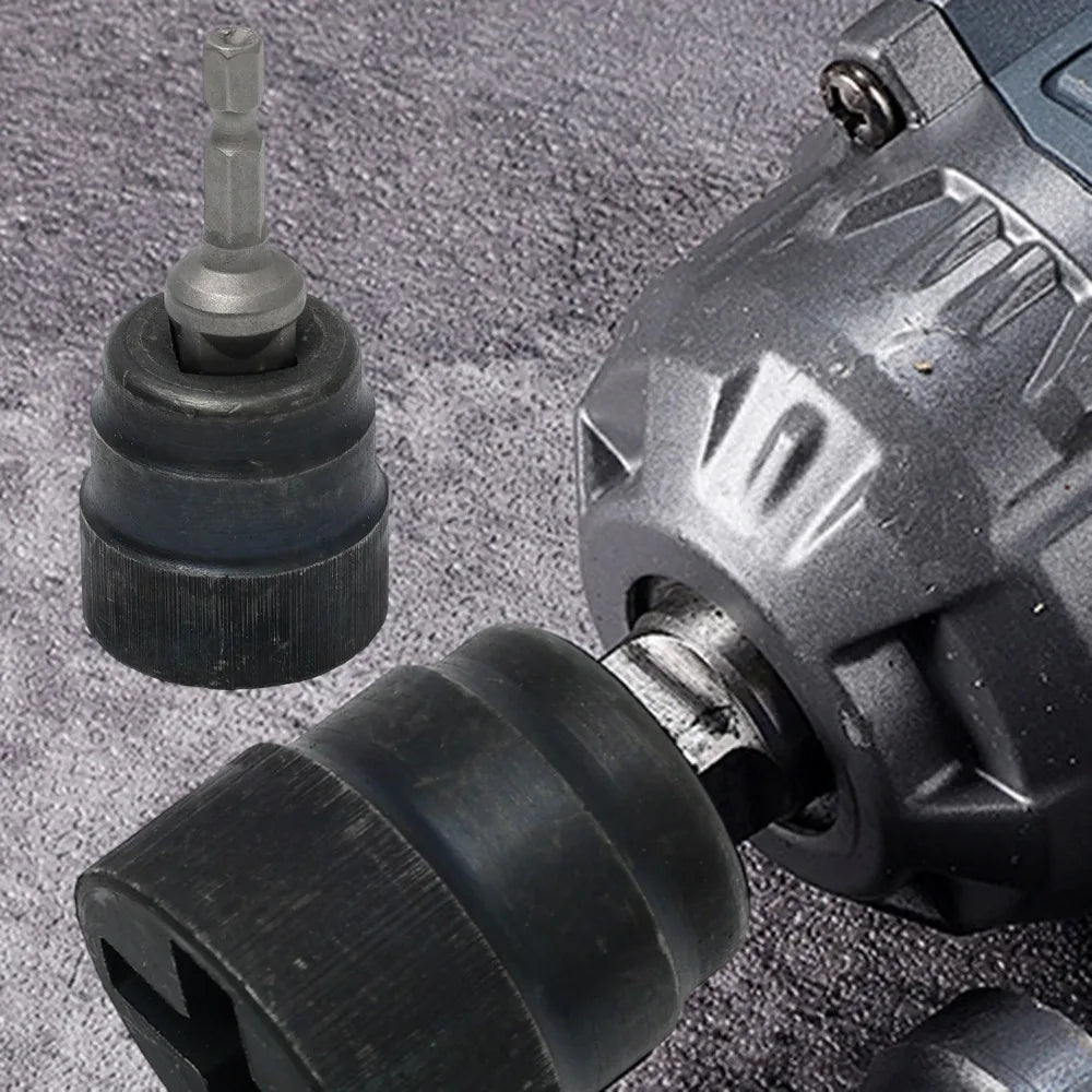 Scissor Jack Adapter Socket — Universal Chrome Vanadium Steel Tool for Electric Impact Drill & Car Jack Lifting