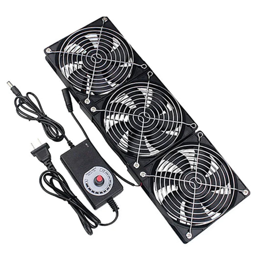 120mm 3000RPM Cooling Fan with Controller – 12V/220V Server, BTC Machine, Workstation Cabinet Radiator Fan