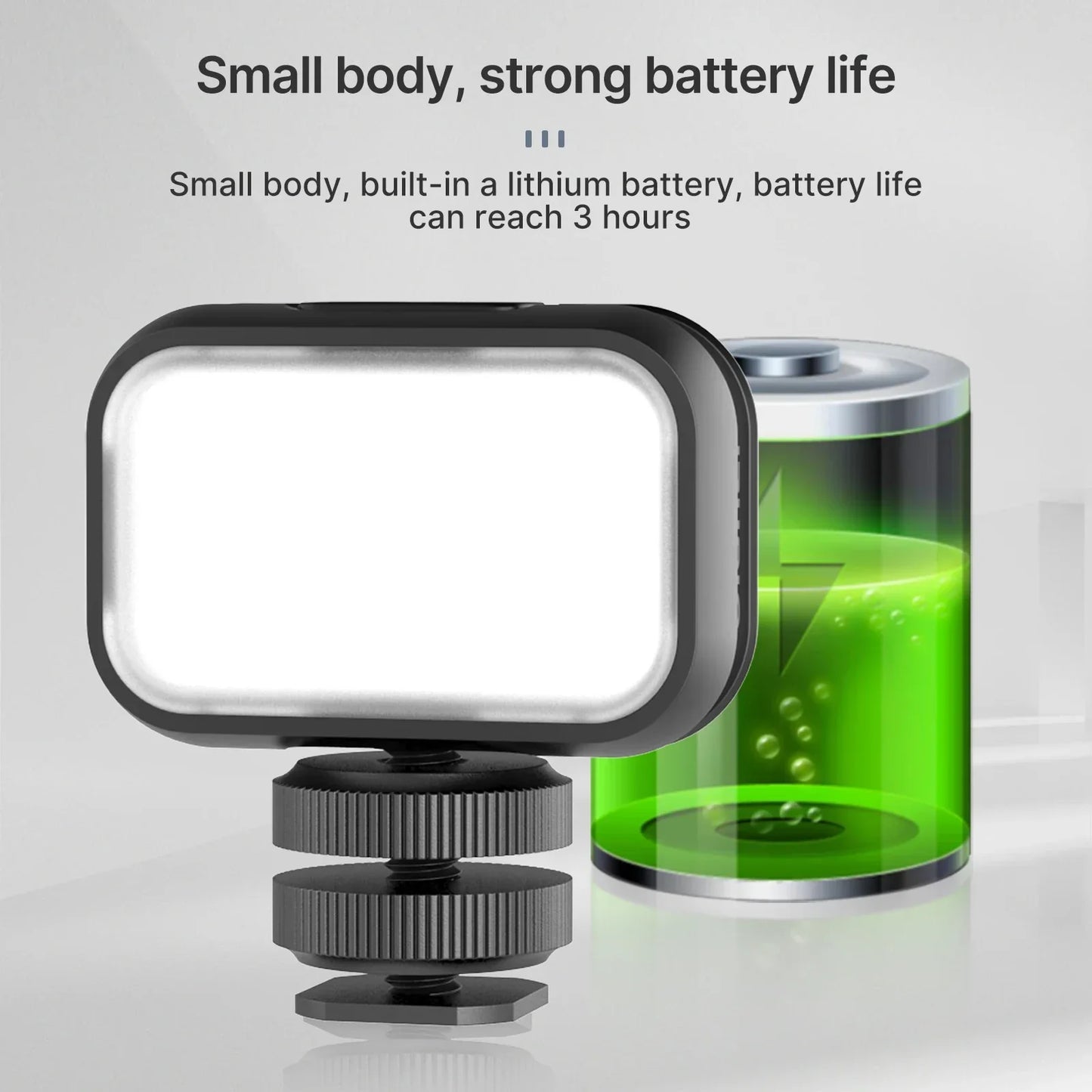 Ulanzi VL28 6500K Mini LED Video Light — Rechargeable On-Camera Light for GoPro 10/9/8 & iPhone 13/12/11