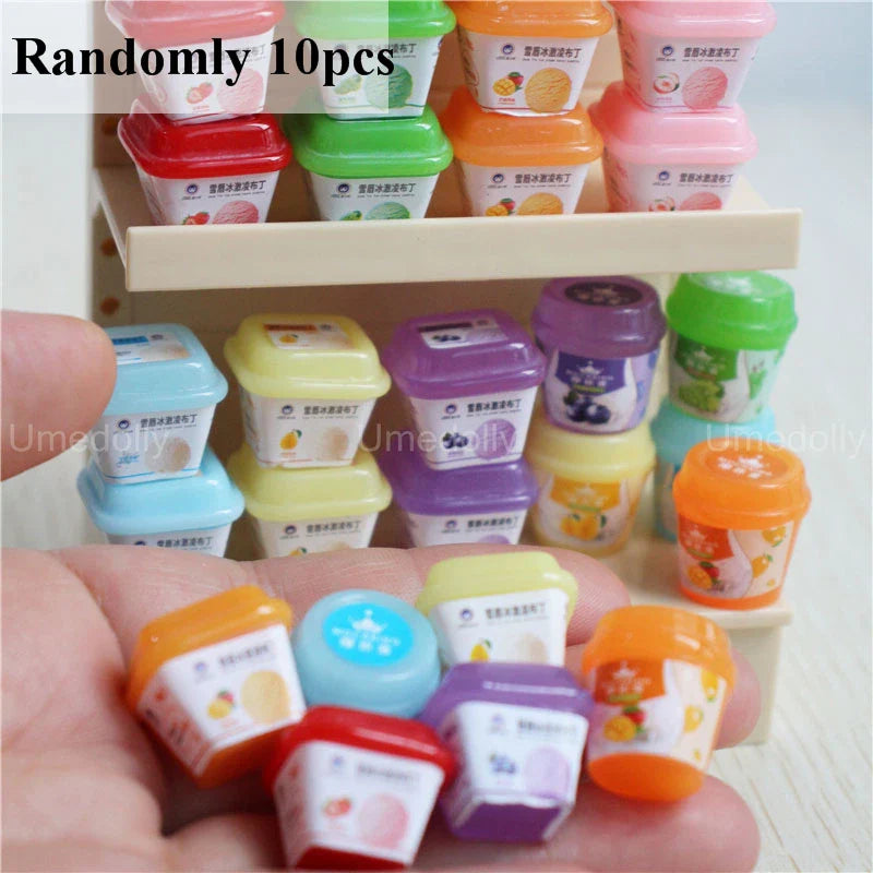 1/6 Scale Miniature Supermarket Food & Drinks – Dollhouse Store Decor Accessories for Blythe, BJD & 1/6 Dolls