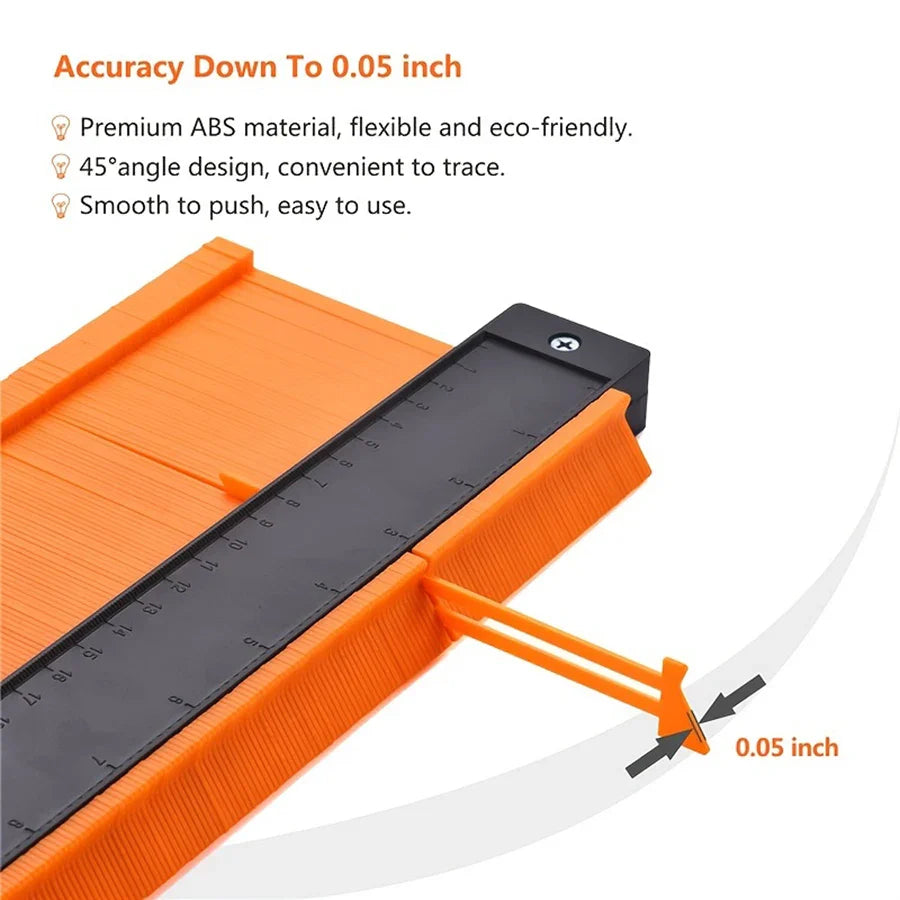 Wider Contour Gauge Profile Tool: 5Inch/10Inch with Adjustable Lock - Precisely Copy Irregular Shapes for Duplicator Measurement