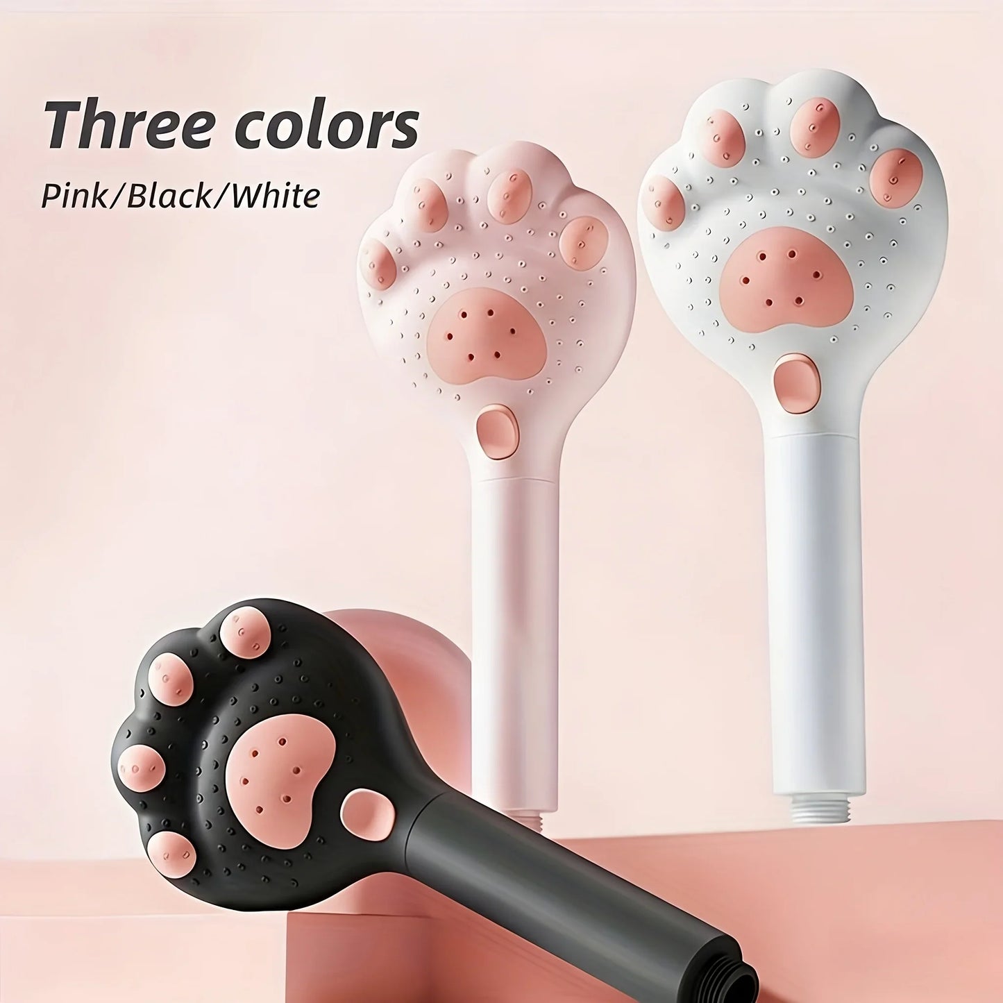 High Pressure Cat Paw Shower Head - 3-Mode Adjustable Filter Water-Saving Bathroom Faucet