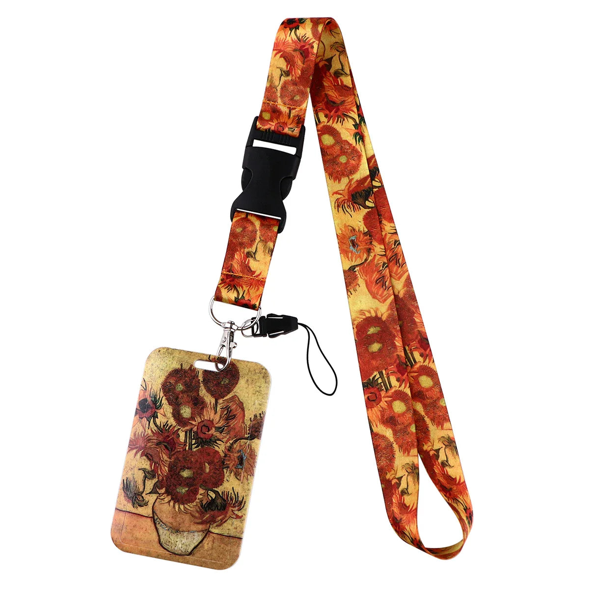 Van Gogh Starry Night Art Neck Strap Lanyard – Keychain Badge Holder for ID, Credit Card & Keys Accessories