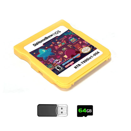 New DS Card 7800-in-1 Game Collection – R4 3DS Flash Card for NDSL, NDSi, 3DS, 2DS Adapter, Memory Burning Game Card
