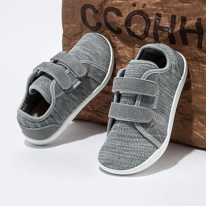 HOBIBEAR Kids Barefoot Sneakers – Lightweight Breathable Mesh Shoes with Hook & Loop, Wide Toe for Toddlers & Kids