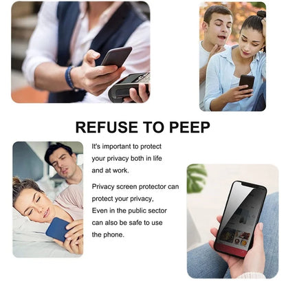 1–3PCS Anti-Blue Light Privacy Screen Protector – Tempered Glass for iPhone 11–15 Series, Eye Protection & Clear Display
