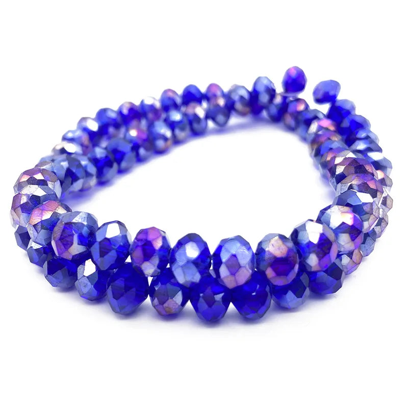 Faceted Crystal Glass Beads 2-8mm Loose Spacer Beads for DIY Jewelry Making Bracelets & Earrings