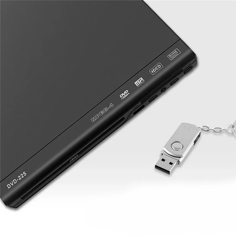 Multi-Region Full HD 1080P DVD Player – Multimedia Digital TV Disc Player for DVD, CD, MP3, MP4, RW, VCD, Home Theater System