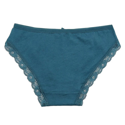 5-Pack Women’s Low Rise Lace Panties — Sexy Cotton Lingerie Briefs