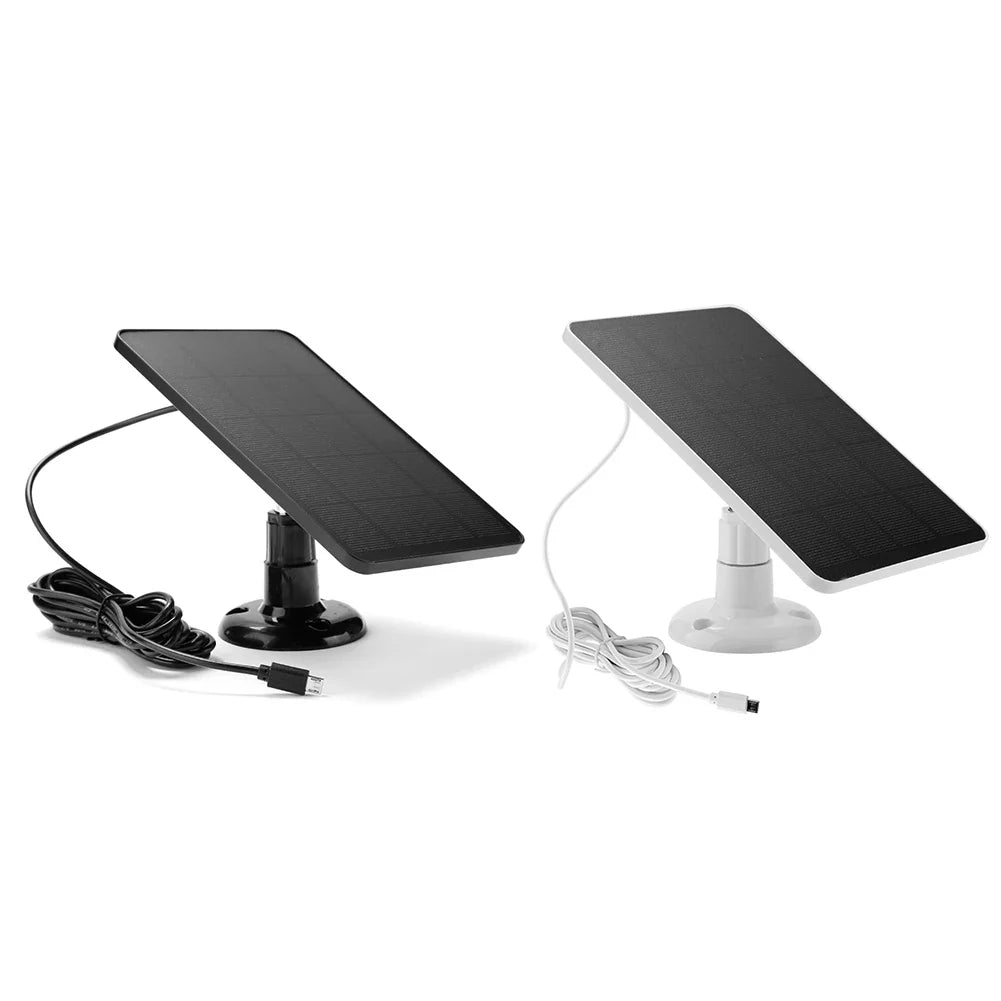 10W 5V Solar Panel Charger – 2 in 1 Micro USB & Type-C for Security Cameras & Small Home Light Systems