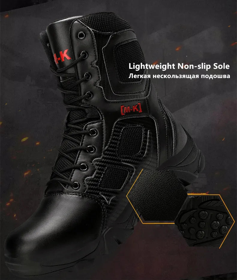 Outdoor Waterproof Safety Shoes – Steel Toe Cap Men's Work Boots, Anti-Smashing, Size 47