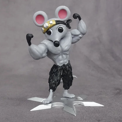 Anime Muscle Mouse Figurine – 8cm Collectible Figure Toy for Kids, Holiday Gift Model
