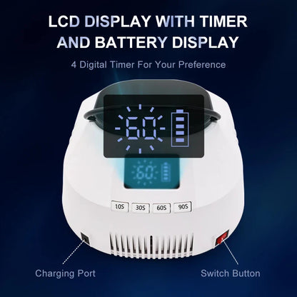 Advanced Mirror-Finish Dual Light Nail Lamp – 86W Rechargeable Portable LED UV Nail Machine
