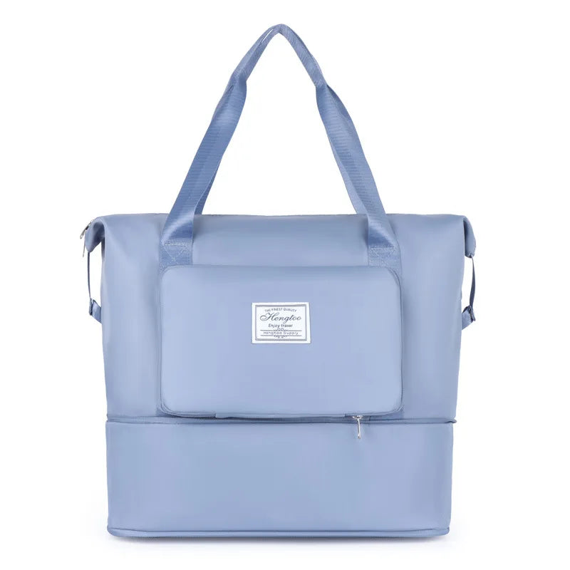 Large Capacity Travel Bag — Expandable, Waterproof, Foldable Luggage Organizer