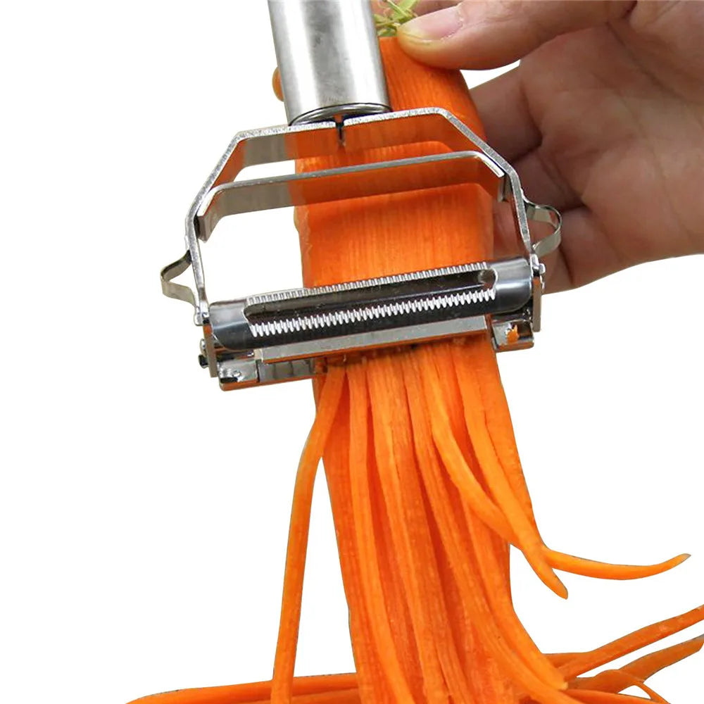 Multi-Function Stainless Steel Peeler - Fruit, Vegetable, Melon, Potato, Carrot, Cucumber Grater, Julienne Slicer - Home Kitchen Tool