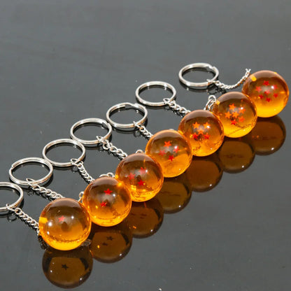 Japanese Anime Dragon Ball Z Stars Keychain Figures – Series 1-7 Pendant Toy Car Keyring, Cosplay Party Gift