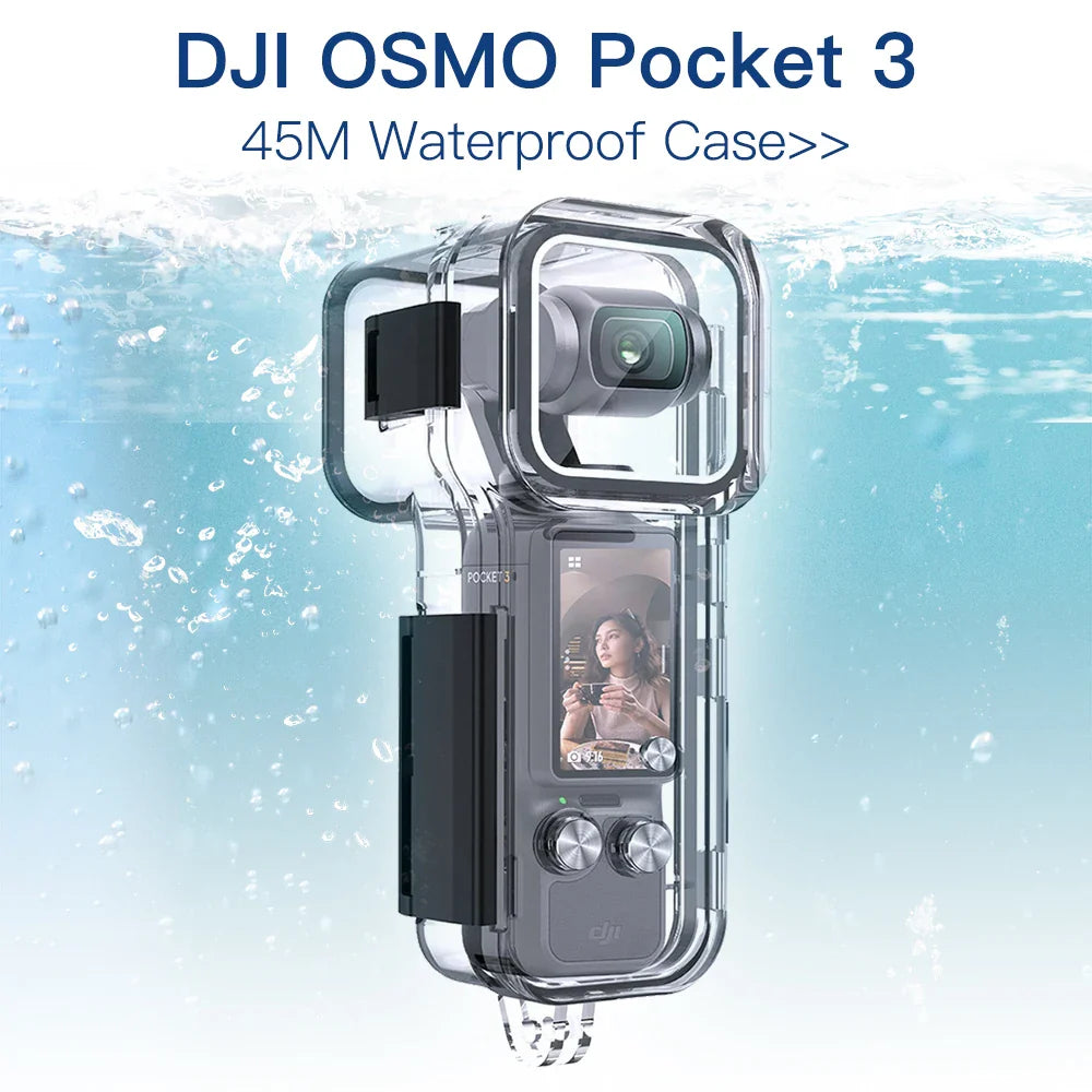 Waterproof Case for DJI Osmo Pocket 3 – 45M Underwater Diving Housing & Protective Camera Shell