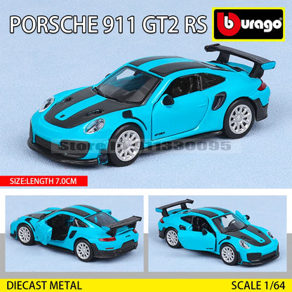Bburago 1:64 Car Model Collection — Golf GT 2017, Mustang Shelby GT500, Ferrari, Benz & Volkswagen, Kids Xmas Gift Toys for Boys