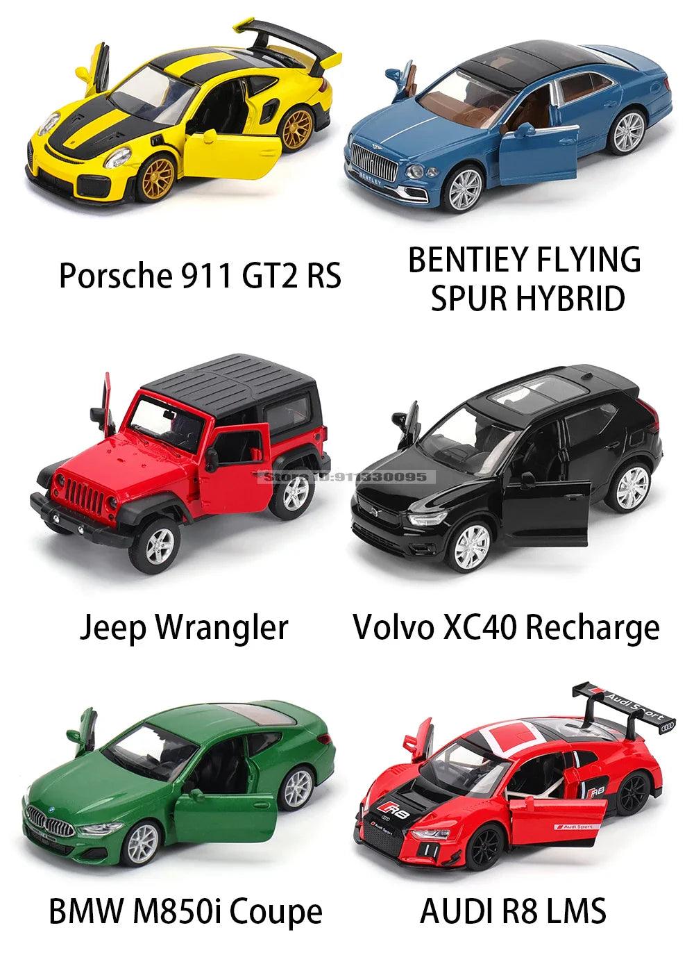 MSZ 1:32 Die-Cast Car Model — Porsche 911 GT3 RS, Audi, BMW & Nissan Alloy Toy Collectible, Decorative Gift for Kids & Adults