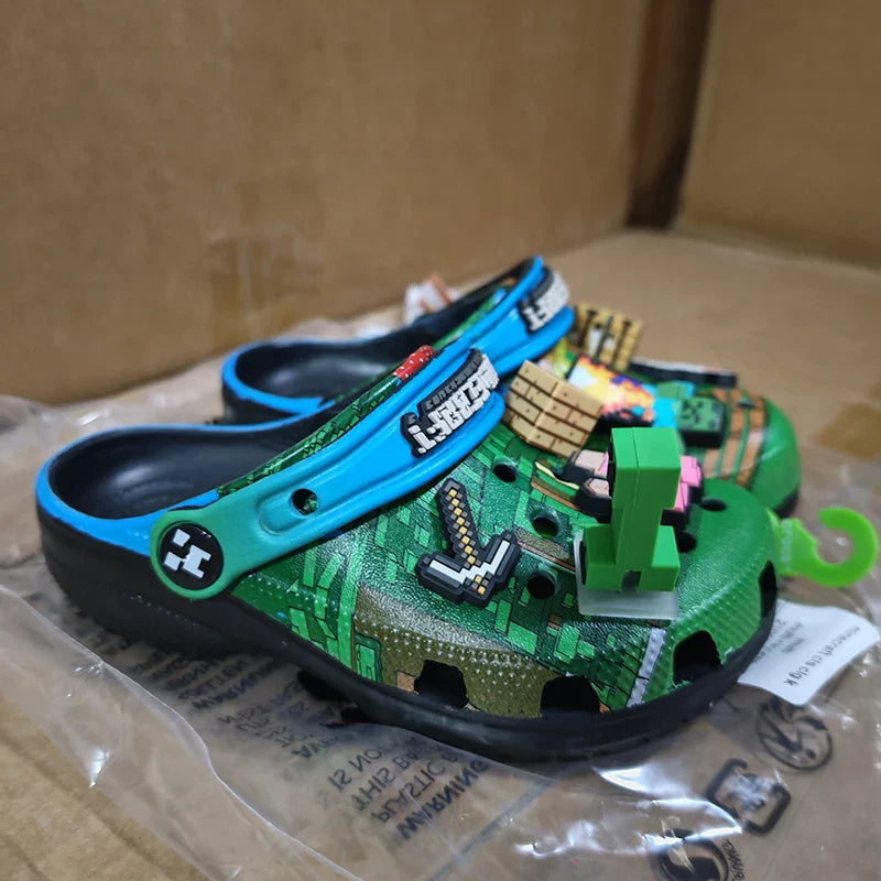 My World Anime 3D Summer Slippers — EVA Hole Sandals for Kids & Adults, Home & Beach Shoes, Cute Gift