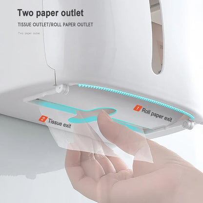 Portable Toilet Paper Holder - Wall-Mounted Bathroom Tissue Dispenser & Storage Box
