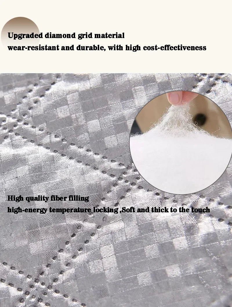 Side Zipper Cotton Curtain – Double-Layer Thickened, Windproof and Cold-Resistant Household Curtain, Customizable