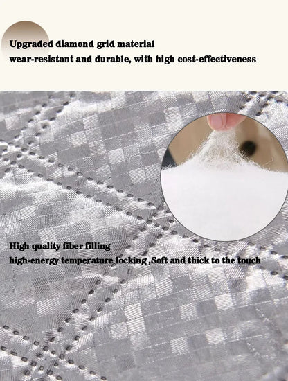 Side Zipper Cotton Curtain – Double-Layer Thickened, Windproof and Cold-Resistant Household Curtain, Customizable