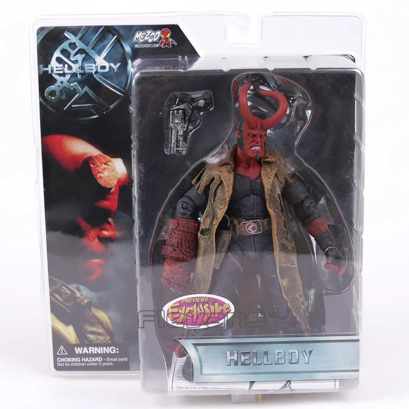 Mezco Hellboy 2004 Trenchcoat Variant — Collectible Action Figure Doll Toy
