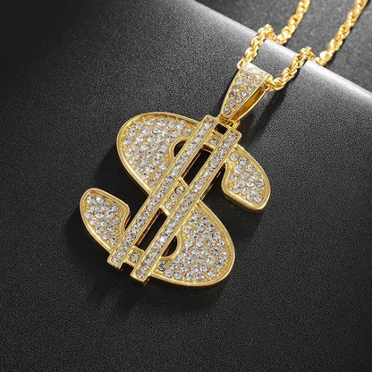 Stainless Steel $100 Bill Pendant Necklace for Men & Women – Fashion Lucky Wealth Jewelry Gift Necklace