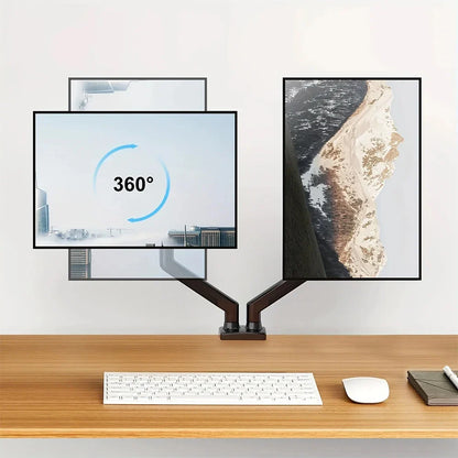 Dual Monitor Desk Mount – Mechanical Arm, VESA 100x100mm, Height Adjustable, Supports 32" Screens & 19.8 lbs per Screen