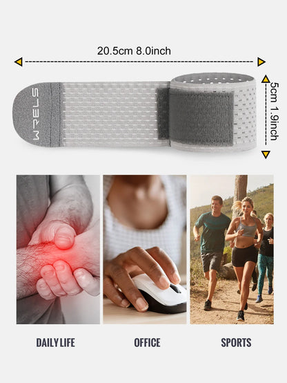 WRELS Adjustable Sports Wristband — Elastic Compression Wrist Wraps for Basketball, Weight Training, and Support