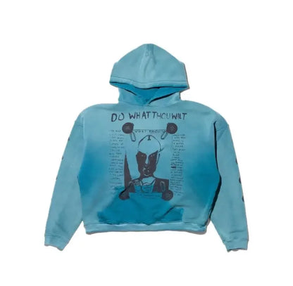 Washed Casual Hoodie Sweatshirt — Unisex Loose-Fit Street Style Crew Neck with Lip Print Letter Design, Vintage Comfortable Top