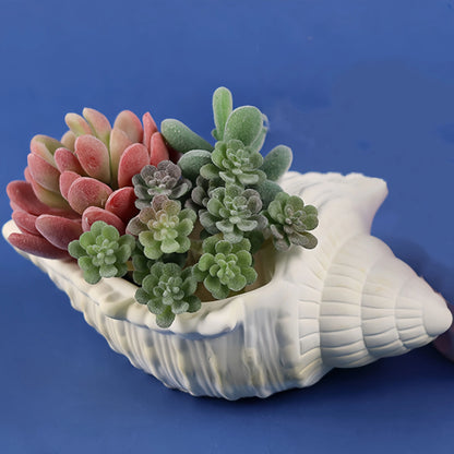 Cute Elephant Hedgehog Conch Geometric Modeling Silicone Mold - Concrete Cement Fleshy Flower Pot, Epoxy Resin Plaster Mould