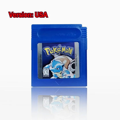 Pokemon GBC Game Cartridge - 16-Bit Video Game Card in Red, Blue, Crystal, Gold, Silver & Yellow Versions