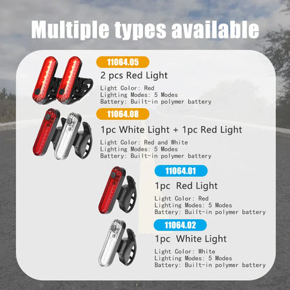 USB Rechargeable Ultra Bright Rear Bike Tail Light – Easy Install Cycling Safety Taillight for Bicycle Night Riding Accessory