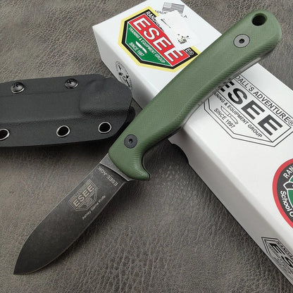 ESEE AGK Fixed Blade Knife - D2 Steel Outdoor Knife with Sheath for Hiking, Fishing, Climbing & Camping