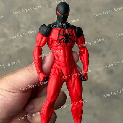 Original Mess Toys Spider Figure – Black Suit & Scarlet Spider Kaine Parker Action Figure