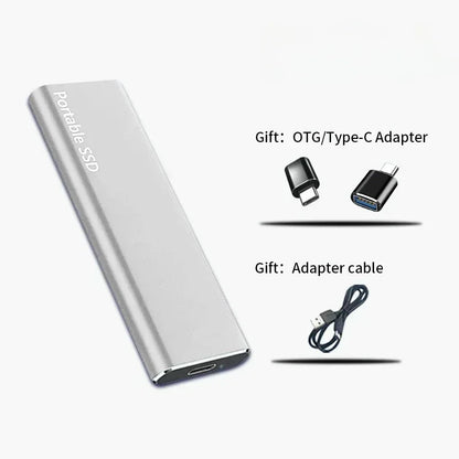 Portable SSD 1TB/2TB – High-Speed External Solid State Drive with USB 3.1/Type-C for Laptop, Phone, Mac, Windows